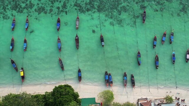 Aerial footage of Koh Lipe island