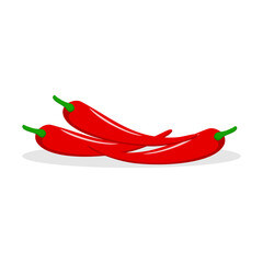 Red chili pepper flat design style illustration
