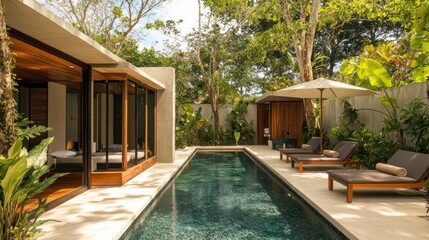 Luxury Tropical Villa with Private Pool and Lush Gardens