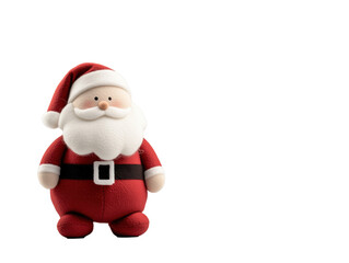 Fototapeta premium Adorable Plush Santa Figurine Toy for Holiday Decor and Festive Cheer