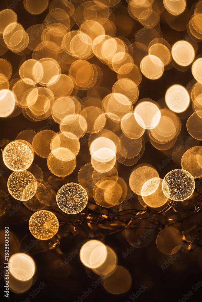Poster abstract soft bokeh lights in warm golden tones creating a dreamy and elegant glow