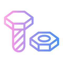 bolt Line Gradient Icon