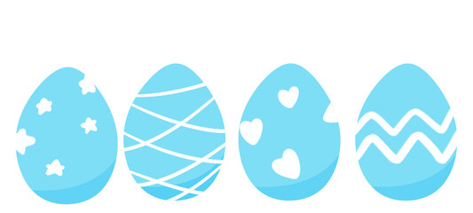 Easter eggs on transparency background, PNG,
