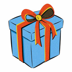 Illustration of Gift Box Representing Retail Industry Isolated on White Background.