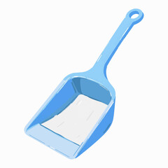 Illustration of Dustpan Representing Cleaning Industry Isolated on White Background.