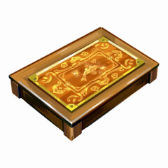 Illustration of Sacred Board Representing Religious Services Isolated on White Background.