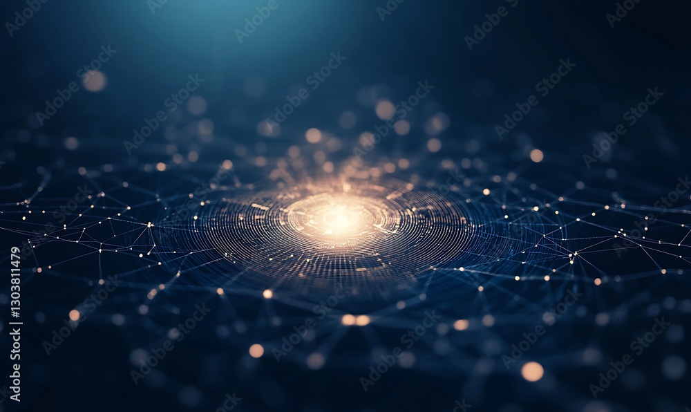 Poster AI-driven financial advisor interface design with a futuristic aesthetic, suitable for digital finance applications.