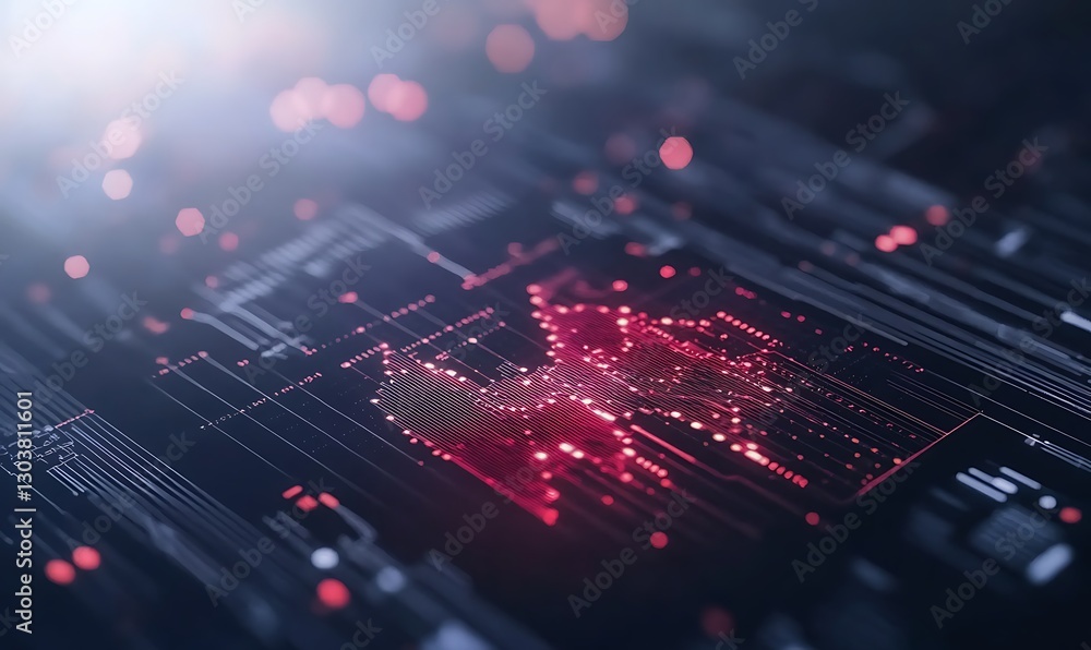 Aufkleber AI-driven financial advisor interface with a futuristic design, showcasing innovation in finance technology.