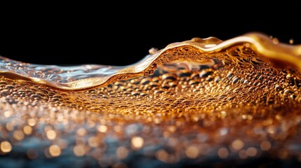 Golden Liquid Wave  Abstract Luxury Texture Background