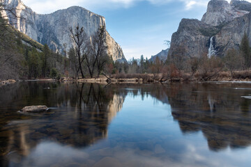 Morning view of Yosemite from valley view lookout