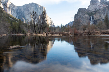Morning view of Yosemite from valley view lookout