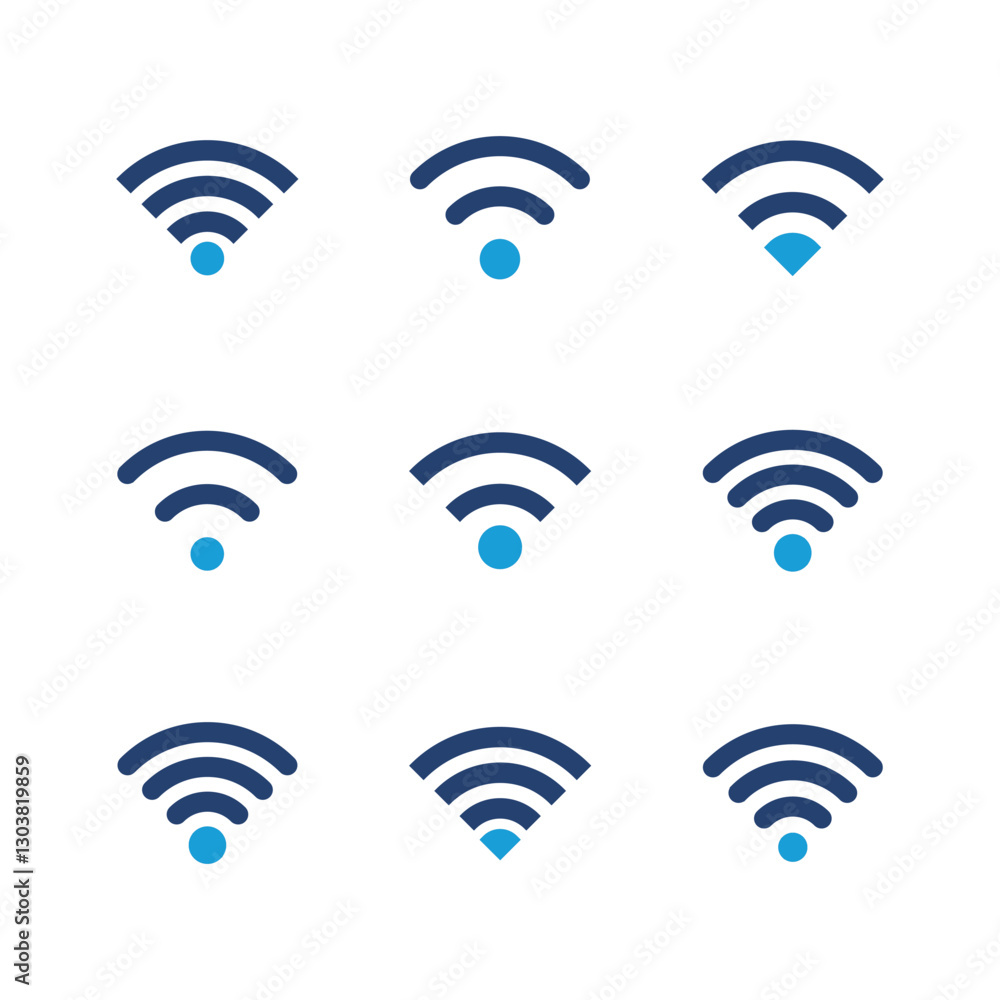 Poster wifi icon set. signal vector icon. wireless icon vector