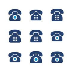 Telephone icon set. phone icon vector.