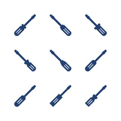 Screwdriver icon set. tools icon vector