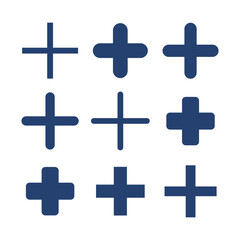 Plus Icon set. Add plus icon