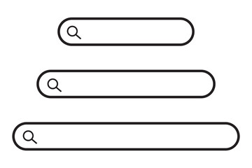 Fototapeta premium Search bar icon. Multiple search fields. Web input variations. Vector illustration.