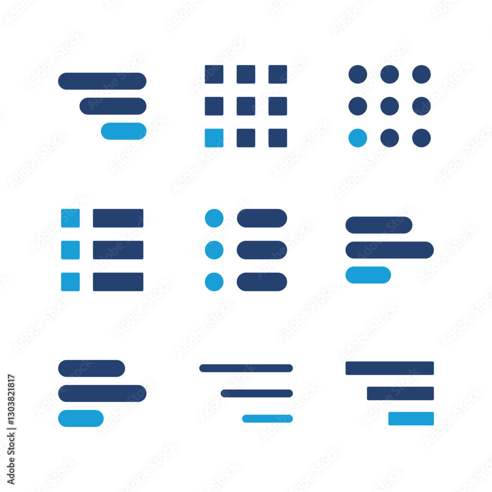 Poster menu icon set. web menu icon. hamburger menu symbol
