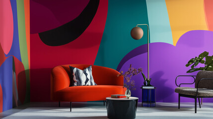 Vibrant Abstract Wall Art Interior Design Room Decor