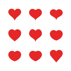 Love icon set. Heart icon vector. Like icon vector.