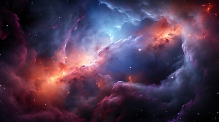 Fototapeta premium A sentient plasma cloud shifting colors in a galactic storm