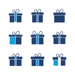 Gift icon set. gift vector icon. birthday gift