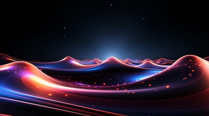 A gravitational anomaly distorting light and space into neon waves