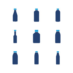 Bottle icon set. bottle vector icon