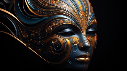 A floating mask of energy whispering ancient knowledge