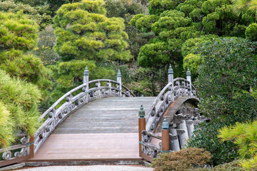 Japanese Ornamental Garden and Bridge.