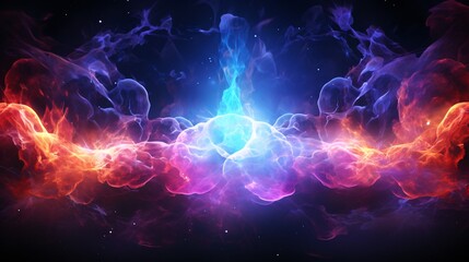 Obraz premium A sentient plasma cloud morphing into alien energy patterns