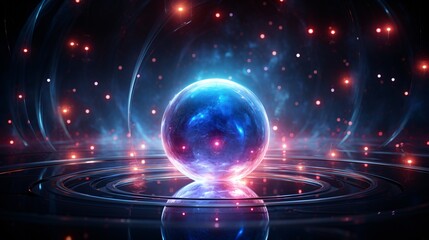 Fototapeta premium A giant sphere of anti-matter energy distorting the surrounding void