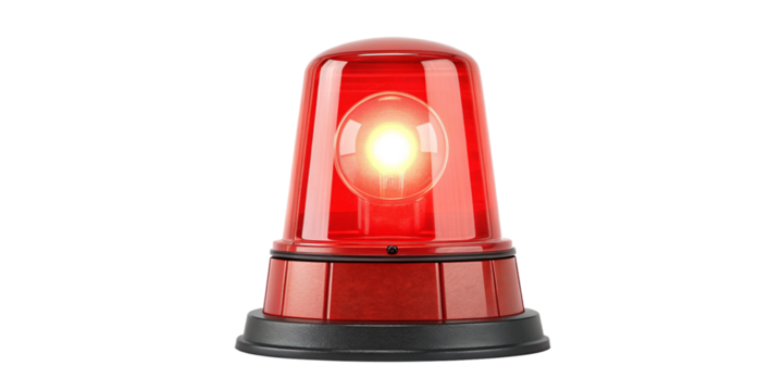 Realistic Red Emergency Warning Light – Transparent Background – Generative AI
Flashing Red Emergency Siren Light – High-Quality PNG – Isolated & Transparent Background