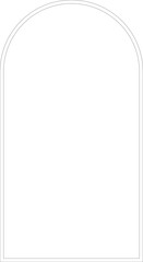 シンプルな線画の枠・窓のイラスト素材