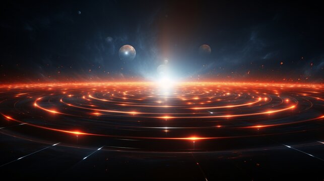 A floating singularity sending light pulses of unknown energy signals