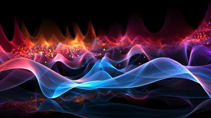 Obraz premium A data-driven plasma field emitting radiant code streams