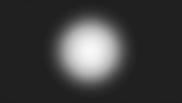 Soft White Spotlight with Vignette Effect on Black Background &ndash; Smooth Gradient Light Transition for Elegant and Minimalist Designs