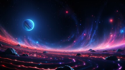 A pulsating meteor causing ripple effects in the fabric of reality