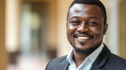 Obraz premium Successful Business Leader with a Warm and Professional Smile - Employee appreciation day