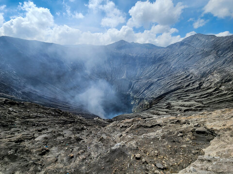 Bromo is a spindle-shaped active volcano located in eastern Java, Indonesia.