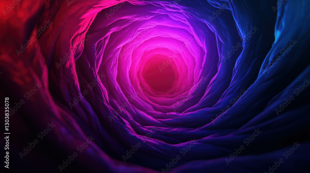 Poster spiraling vortex of infinite colors and dreams in abstract art style