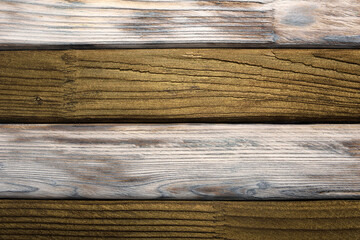 
background from old wooden boards in white and gold colors