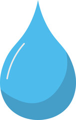 Set of flat colored icons with natural elements and symbols of water in different forms and shapes