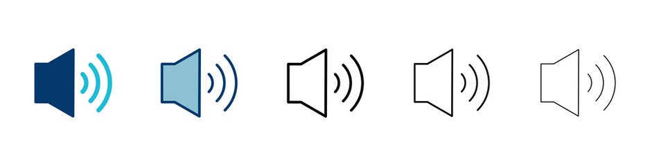Speaker icon vector isolated on white background. Volume icon. Loudspeaker icon vector. Audio. Sound