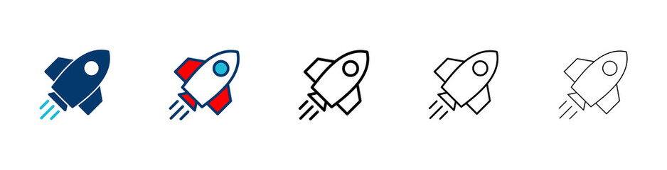 Rocket icon vector isolated on white background. Start Up Concept Symbol. Startup icon