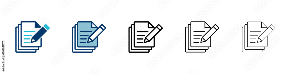 Aufkleber note icon vector isolated on white background. taking note icon vector. edit line icon. document wri