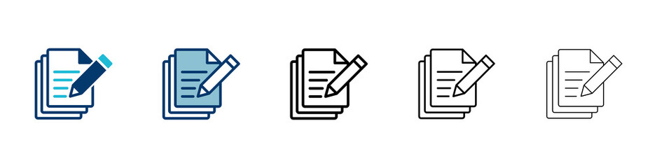 Note icon vector isolated on white background. Taking note icon vector. Edit line icon. Document write. Content writing