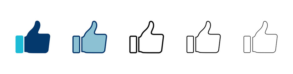 like icon vector isolated on white background. Thumbs up icon. social media icon