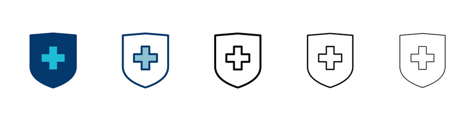 Health insurance icon vector isolated on white background. Insurance health document icon
