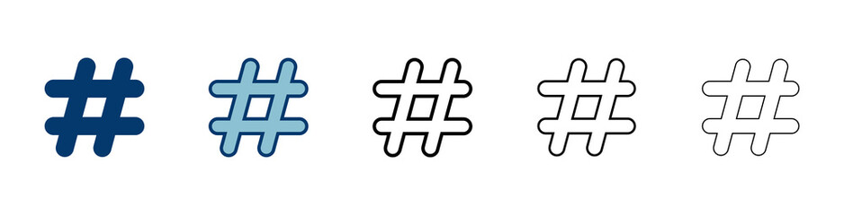 Hashtag icon vector isolated on white background. hashtag vector icon