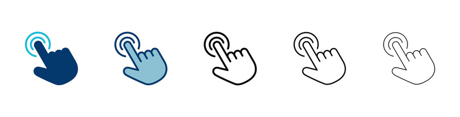 Hand cursor icon vector isolated on white background. Hand click icon. Finger pointer vector